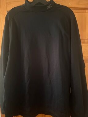 Mizuno Black Mock-Neck Athletic Long Sleeve Top